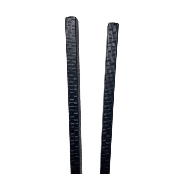 Black Metal Chopsticks Abstract Design Set of 2 - Picture 3 of 6